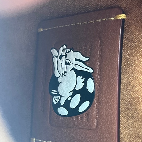 Coach x White Rabbit Pink Frankie Messager 19 Bag Crossbody With  Rabbit Print - Picture 9 of 9